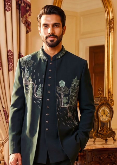 Outluk Wedding Vol 56 Lachaka Hand Work Designer Jodhpuri Suit